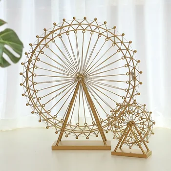 Home Decor Nordic Wrought Iron Table Decoration Gold Ferris Wheel Crafts Living Room Model Room Decorations Home Decoration
Home Decor Nordic Wrought Iron Table Decoration Gold Ferris Wheel Crafts Living Room Model Room Decorations Home Decoration