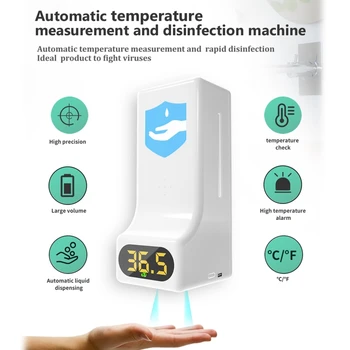 LBER WallMounted Thermometer with Hand Soap Dispenser 2 in 1 Infrared Thermometer H9 Automatic Temperature Measurement Voice
LBER WallMounted Thermometer with Hand Soap Dispenser 2 in 1 Infrared Thermometer H9 Automatic Temperature Measurement Voice