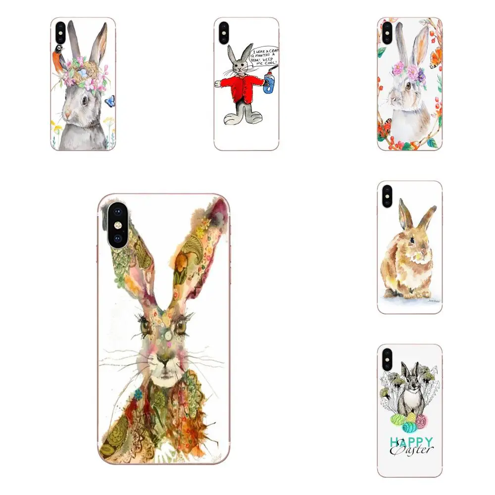 Rabbit Romantic Illustration Soft TPU Protector Cases For Xiaomi Redmi Mi 4 7A 9T K20 CC9 CC9e Note 7 9 Y3 SE Pro Prime Go Play | Мобильные