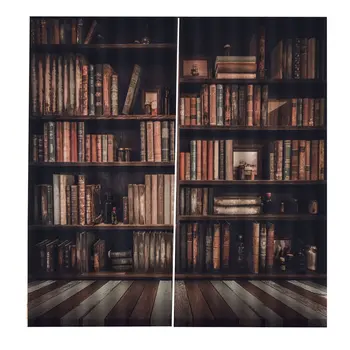 Bookcase Living Room Digital Print 3D Blackout Curtains Watercolor for Bedroom Decor Window Treatment Polyester Decoration
Bookcase Living Room Digital Print 3D Blackout Curtains Watercolor for Bedroom Decor Window Treatment Polyester Decoration