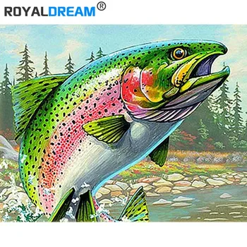 ROYALDREAM Colored salmon Painting By Numbers Canvas Painting Home Wall Art Picture For Living Room Unique Gift 
ROYALDREAM Colored salmon Painting By Numbers Canvas Painting Home Wall Art Picture For Living Room Unique Gift