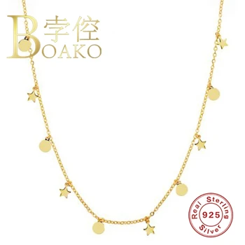 BOAKO Round Star Necklace For Women 925 Sterling Silver Jewelry Necklace Charms Gargantilla Plata De Ley 925 Collares #9.11
BOAKO Round Star Necklace For Women 925 Sterling Silver Jewelry Necklace Charms Gargantilla Plata De Ley 925 Collares #9.11