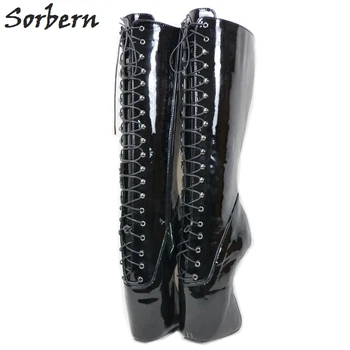Sorbern Knee High Ballet Boots Women Heelless Custom Wide Fit Lace Up Hoof Heels Luxury Designer Black Booty Woman New 2020
Sorbern Knee High Ballet Boots Women Heelless Custom Wide Fit Lace Up Hoof Heels Luxury Designer Black Booty Woman New 2020