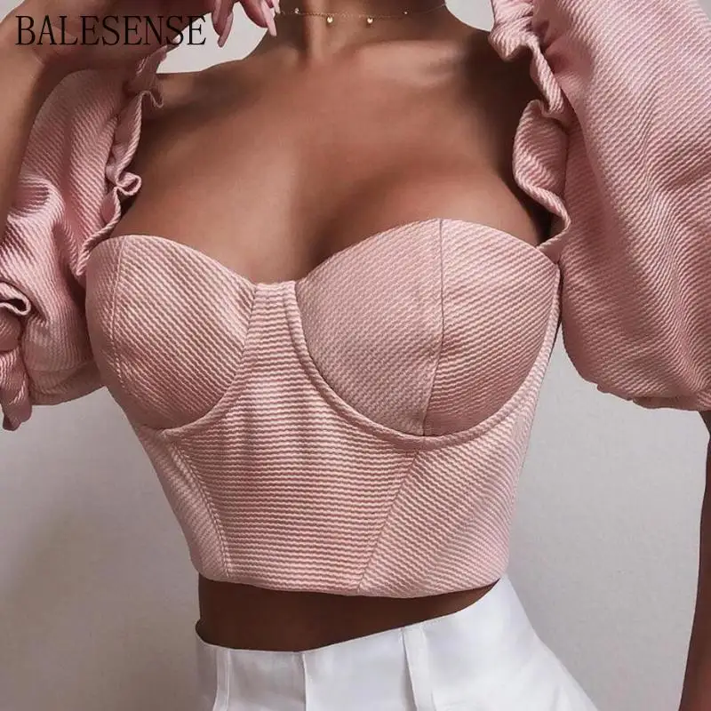 Vintage Puff Sleeve T Shirt Casual Ruffle Crop Top Off The Shoulder Tops For Women Harajuku Short T-shirt Summer Clothes 2019 
Vintage Puff Sleeve T Shirt Casual Ruffle Crop Top Off The Shoulder Tops For Women Harajuku Short T-shirt Summer Clothes 2019
