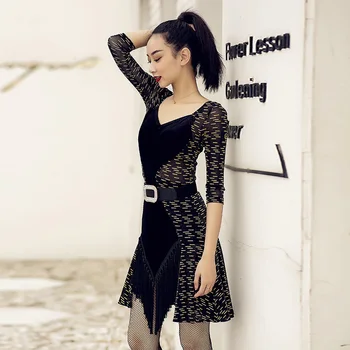 Latin Dance Dress Female Professional Clothes Women Sexy Perspective Tassel Dress Ballroom Cha Cha Performance Dresses DWY2612
Latin Dance Dress Female Professional Clothes Women Sexy Perspective Tassel Dress Ballroom Cha Cha Performance Dresses DWY2612