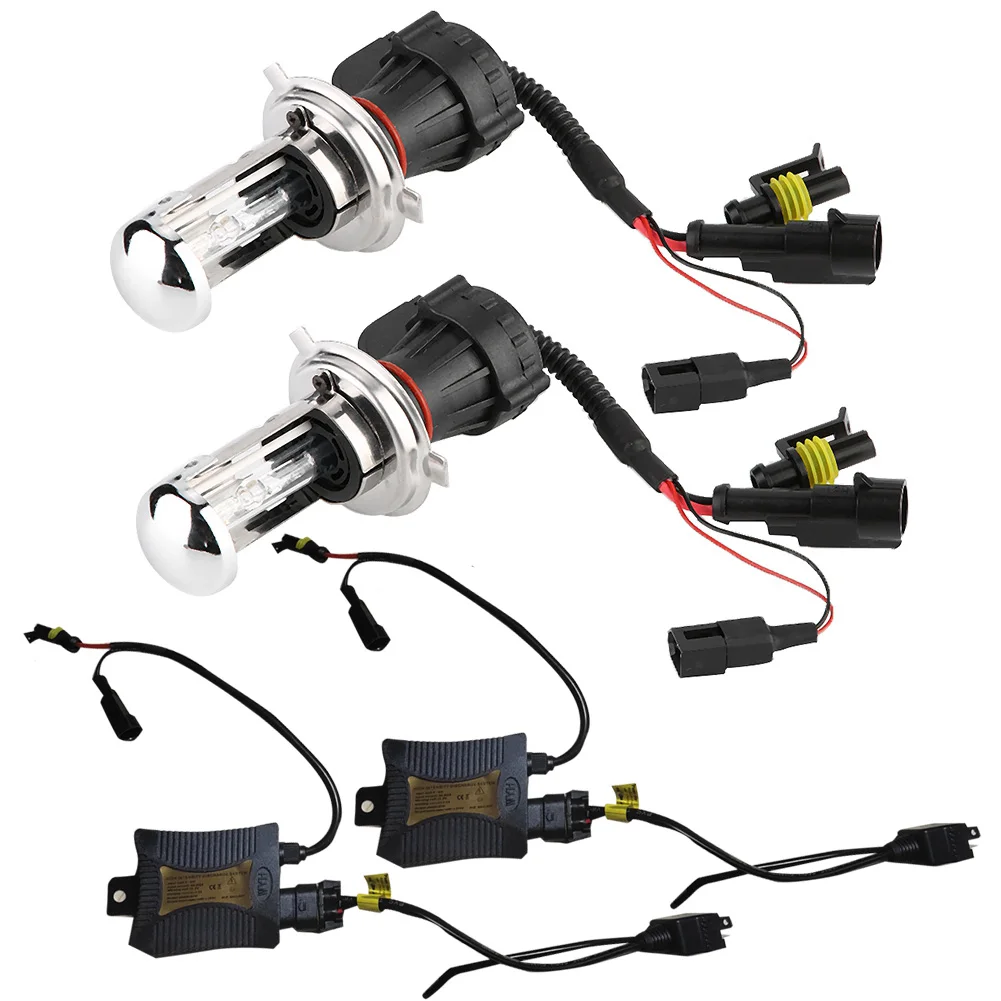 55W HID HI/LO H4-3 6000K BI-BEAM Xenon Light Conversion Kit Slim Ballasts This Listing Is For KIT(HID Bulbs&ampBallasts ) | Автомобили и