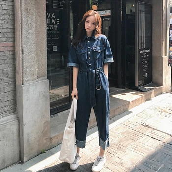 Autumn fashion Denim jumpsuit women 2019 winter loose casual high waist was thin tooling wide leg thin jumpsuit pants suit K049
Autumn fashion Denim jumpsuit women 2019 winter loose casual high waist was thin tooling wide leg thin jumpsuit pants suit K049