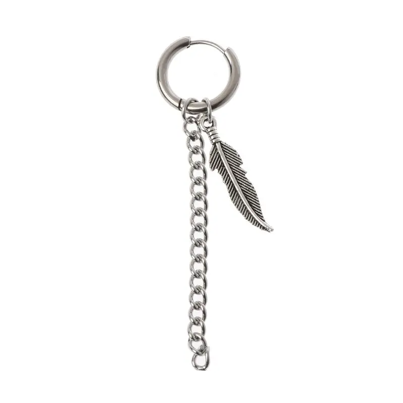 Asymmetric Tassel Chain Feather Safety Pin Dangle Drop Earring Korean Jewelry 634D
Asymmetric Tassel Chain Feather Safety Pin Dangle Drop Earring Korean Jewelry 634D