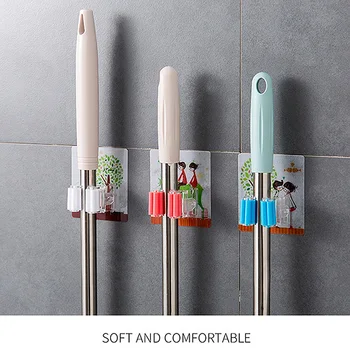Self Adhesive Reusable No Drilling Mop Holder Wall Mounted Broom Storage Rack Free Punch Bathroom Mop Hanger 
Self Adhesive Reusable No Drilling Mop Holder Wall Mounted Broom Storage Rack Free Punch Bathroom Mop Hanger