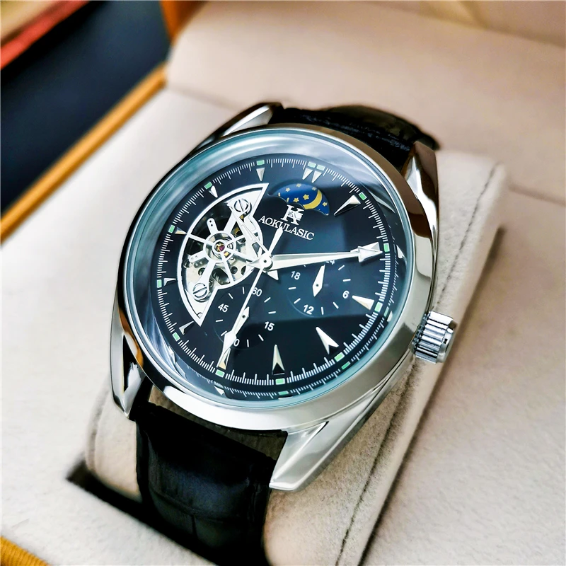 orologio automatico AOKULASIC Men Mechanical Watches Automatic Waterproof Leather Skeleton Watch Mens reloges hombre mecanico
orologio automatico AOKULASIC Men Mechanical Watches Automatic Waterproof Leather Skeleton Watch Mens reloges hombre mecanico