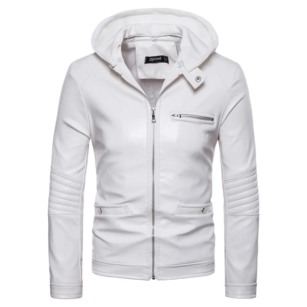 Spring And Autumn New Style Casual Fashion Men Ouma Simple Solid Color Leather Jacket Casual Men's Hooded Coat
Spring And Autumn New Style Casual Fashion Men Ouma Simple Solid Color Leather Jacket Casual Men's Hooded Coat