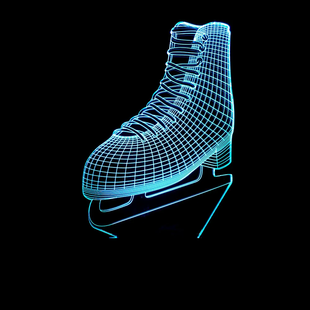 Foreign Trade New Style Skates 3D Night Lamp Colorful Touch Control LED Visual Lamp Gift Atmosphere LED Stereo Lamp
Foreign Trade New Style Skates 3D Night Lamp Colorful Touch Control LED Visual Lamp Gift Atmosphere LED Stereo Lamp