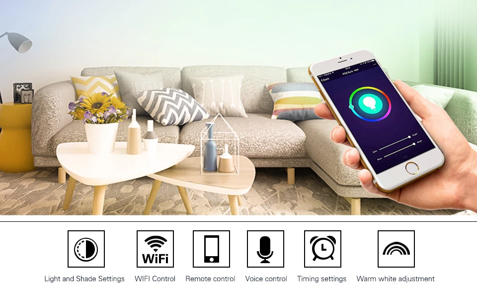 YYXMB LED Down light WiFi Smart life Ceiling Downlight APP RGB Warm Cool Changing Color with 7W 9W Alexa Google Home