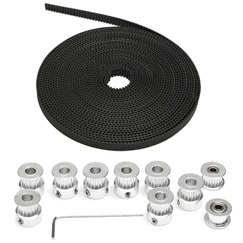 8 PCS GT2 16T Bore 5mm Timing Pulley+ 5m Belt + Tensioner For RepRap 3D Printer 
8 PCS GT2 16T Bore 5mm Timing Pulley+ 5m Belt + Tensioner For RepRap 3D Printer