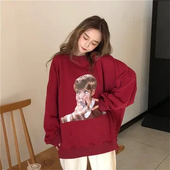 Women Oversize Kawaii Funny Korean Tops Female Autumn Printed Streetwear Jumpers Ladies Fashion Long Sleeve Casual Sweatshirt
Women Oversize Kawaii Funny Korean Tops Female Autumn Printed Streetwear Jumpers Ladies Fashion Long Sleeve Casual Sweatshirt