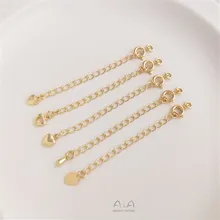 Tail chain 14K gold plated extension chain hand for diy bracelet necklace end spring buckle head accessories
Tail chain 14K gold plated extension chain hand for diy bracelet necklace end spring buckle head accessories