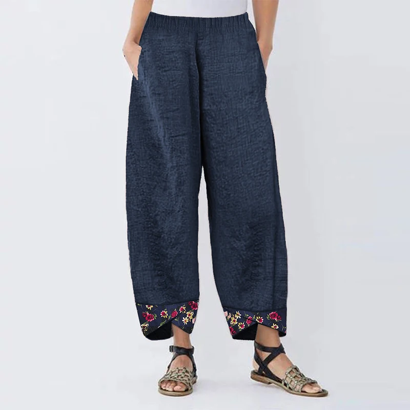 2019 Women Pants Autumn Fashion Floral Printed Patchwork Irregular Trousers Casual Solid Elastic Waist Long Wide Leg Pantalones
2019 Women Pants Autumn Fashion Floral Printed Patchwork Irregular Trousers Casual Solid Elastic Waist Long Wide Leg Pantalones