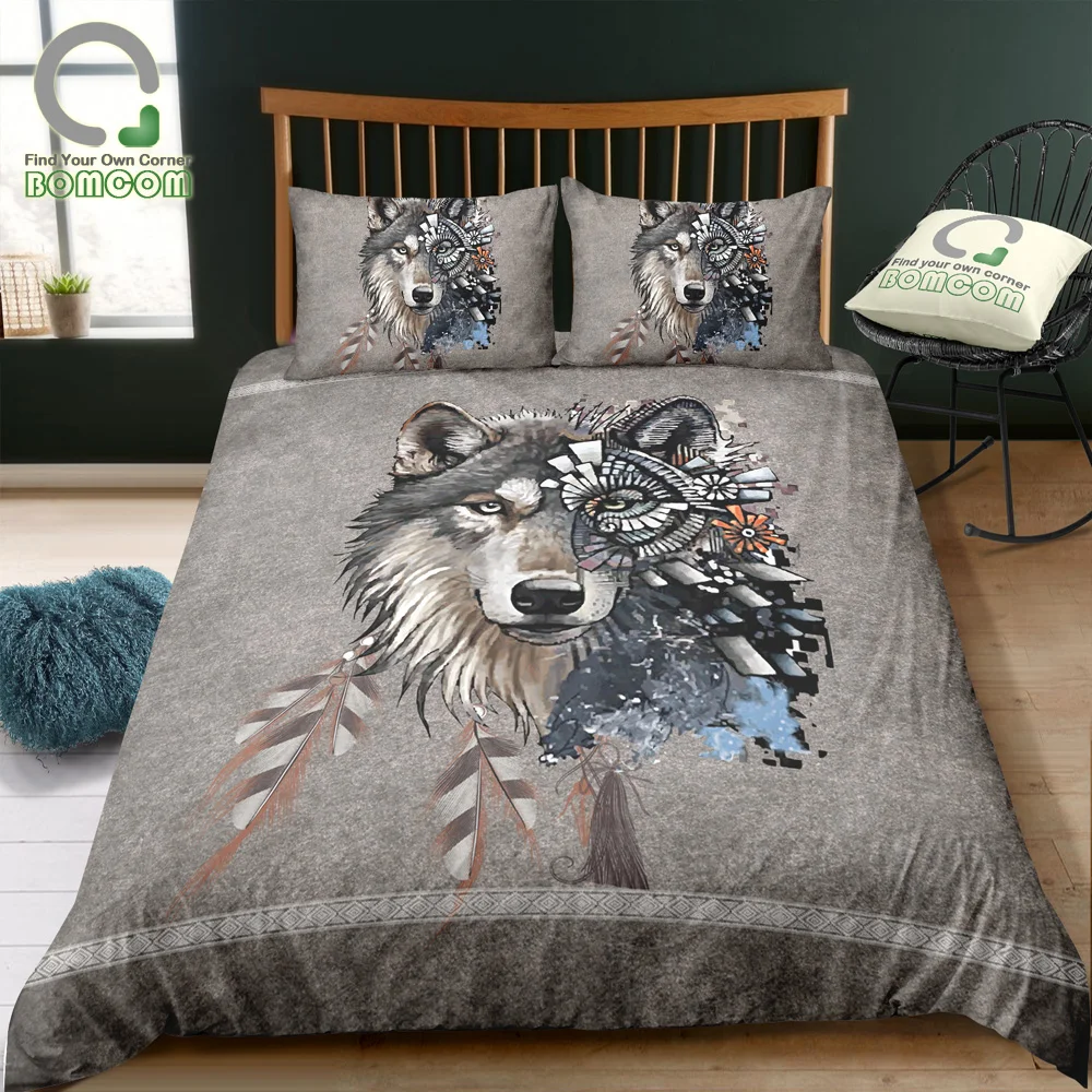 BOMCOM 3D Digital Printing Bedding Set Vintage Bohemia Dream Catcher Wolf Boho Feather Wolf Duvet Cover Sets 100% Microfiber
BOMCOM 3D Digital Printing Bedding Set Vintage Bohemia Dream Catcher Wolf Boho Feather Wolf Duvet Cover Sets 100% Microfiber