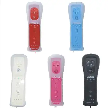 New For Wii Gamepad Remote Controller Built-in Motion Plus With Silicone Case and Hand Strap For wii command
New For Wii Gamepad Remote Controller Built-in Motion Plus With Silicone Case and Hand Strap For wii command