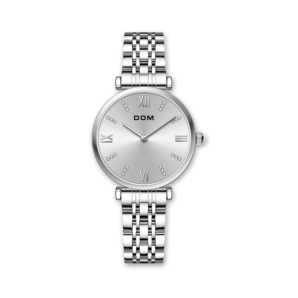DOM fashion ladies watch casual fashion luxury diamond Roman numerals waterproof swimming stainless steel strap G-1341
DOM fashion ladies watch casual fashion luxury diamond Roman numerals waterproof swimming stainless steel strap G-1341