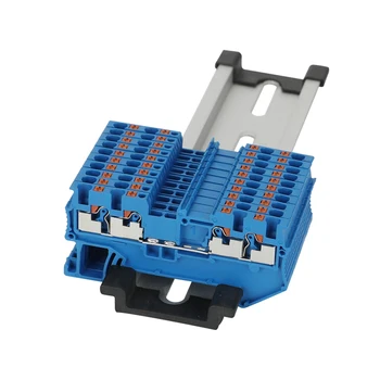 Din Rail Terminal Block PT 1.5-QUATTRO 4 Wire Conductor Push In Spring Screwless Contact Feed Through 10pcs Wire Connectors 
Din Rail Terminal Block PT 1.5-QUATTRO 4 Wire Conductor Push In Spring Screwless Contact Feed Through 10pcs Wire Connectors