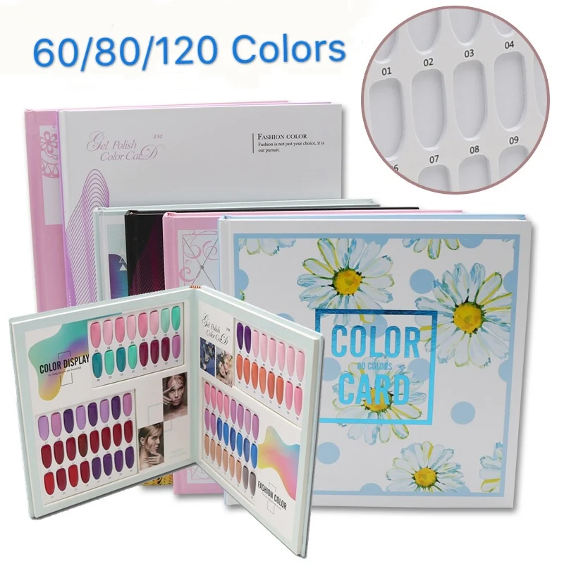 Nail Display Book with Tips 60/80/120 Colors Embedded Gel Polish Colour Chart Salon Color Chart Display Card & False Nail
Nail Display Book with Tips 60/80/120 Colors Embedded Gel Polish Colour Chart Salon Color Chart Display Card & False Nail