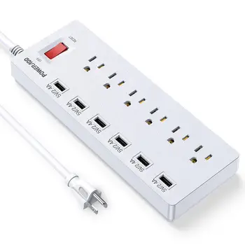 Poweradd Power Strip 6 USB 6 Outlet Surge Protector Sockets Plug Fast Charging Interface Extension With Lightningproof
Poweradd Power Strip 6 USB 6 Outlet Surge Protector Sockets Plug Fast Charging Interface Extension With Lightningproof