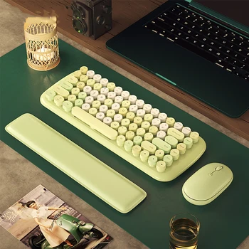 Bluetooth Silent Mini Gaming Keyboard Mouse Combo Round Button Magic Wireless Keyboard Mouse Kit For iPad iPhone 
Bluetooth Silent Mini Gaming Keyboard Mouse Combo Round Button Magic Wireless Keyboard Mouse Kit For iPad iPhone