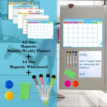2 Pcs Magnetic Whiteboard Monthly Weekly Planner Calendar Table Home School Dry Erase White Board Sticker
2 Pcs Magnetic Whiteboard Monthly Weekly Planner Calendar Table Home School Dry Erase White Board Sticker