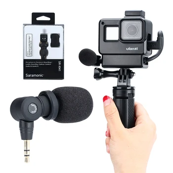 Saramonic SR-XM1 3.5mm TRS Mini Vlog Microphone for Gopro 7 6 5 Phone DSLR Camera Audio Video Record Mic for Osmo Pocket 
Saramonic SR-XM1 3.5mm TRS Mini Vlog Microphone for Gopro 7 6 5 Phone DSLR Camera Audio Video Record Mic for Osmo Pocket