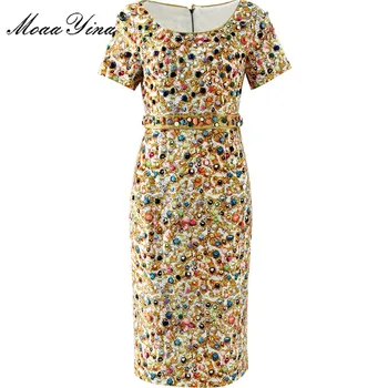 MoaaYina luxury Custom Runway Summer Party Dresses Women's Short Sleeve Vintage Baroque Diamond Print Beaded Dress
MoaaYina luxury Custom Runway Summer Party Dresses Women's Short Sleeve Vintage Baroque Diamond Print Beaded Dress