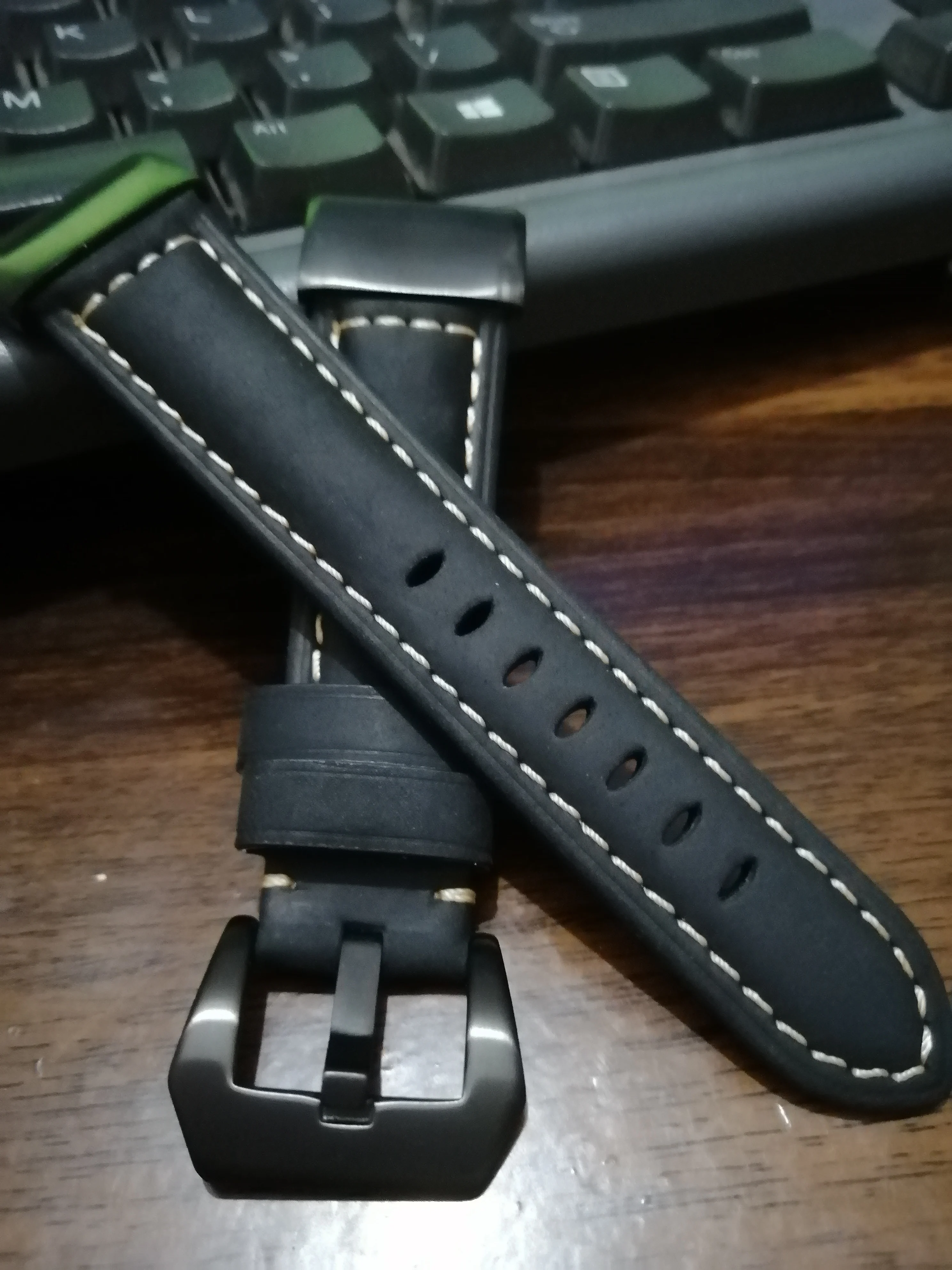Ремешок спортивный кожаный для Garmin Fenix 6X 6 6S Pro 5X 5 5S Plus 3 HR 20 22 мм | Наручные часы