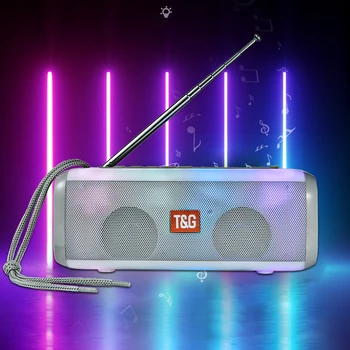 TG144 Portable Bluetooth Speaker Wireless Stereo Speaker System Music Center with Cool LED FM Radio Subwoofer Loudspeaker
TG144 Portable Bluetooth Speaker Wireless Stereo Speaker System Music Center with Cool LED FM Radio Subwoofer Loudspeaker