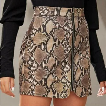 Female's Skirts New Snakeskin Printed A-line High Waisted Underskirts Fashion Ladies' Zippers PU Leather Casual Skirt Autumn Hot
Female's Skirts New Snakeskin Printed A-line High Waisted Underskirts Fashion Ladies' Zippers PU Leather Casual Skirt Autumn Hot