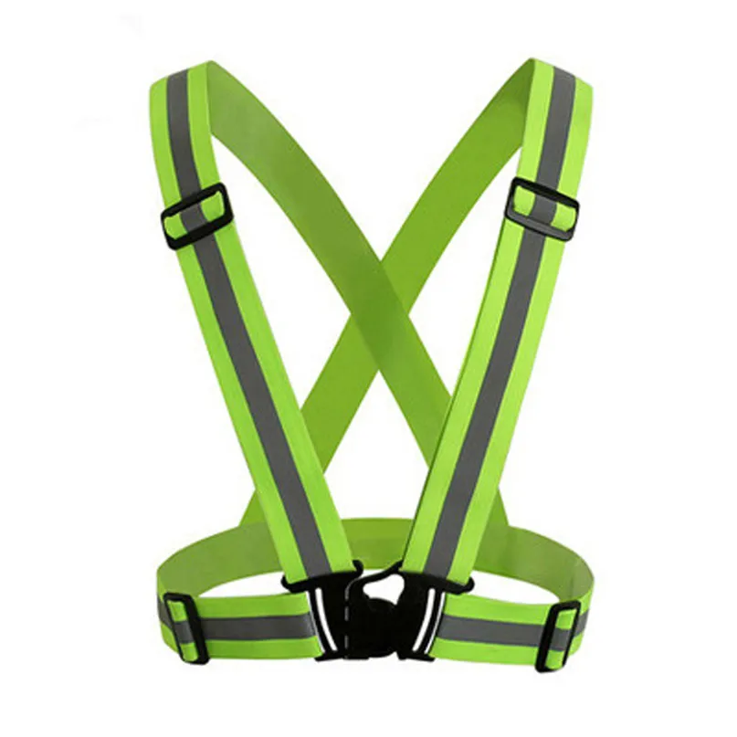 Adjustable Safety Security High Visibility Reflective Vest Gear Stripes Jacket Night Running Wholesale #2A26 (3)