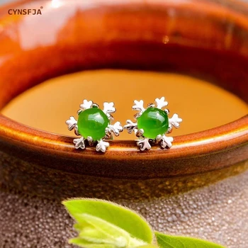 CYNSFJA Real Certified Natural Hetian Jade Jasper 925 Sterling Silver Fine Jewelry Green Jade Earrings High Quality Best Gifts
CYNSFJA Real Certified Natural Hetian Jade Jasper 925 Sterling Silver Fine Jewelry Green Jade Earrings High Quality Best Gifts