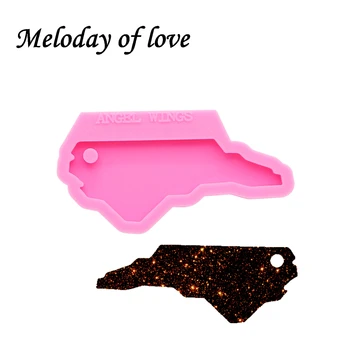 Shiny North Carolina tate map molds for keychains DIY epoxy model resin key keychains moulds silicone custom mold DY0218
Shiny North Carolina tate map molds for keychains DIY epoxy model resin key keychains moulds silicone custom mold DY0218