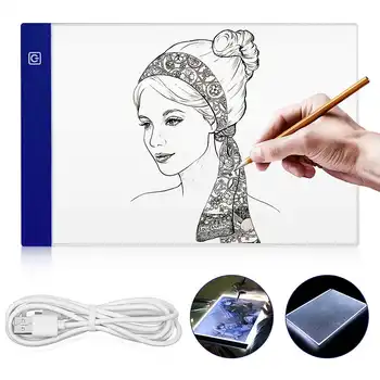 A4 Stepless Dimmable LED Light Painting Pad Adjustable LED Drawing Tablet Copy Board Graphics Artist Thin Art Stencil Drawing
A4 Stepless Dimmable LED Light Painting Pad Adjustable LED Drawing Tablet Copy Board Graphics Artist Thin Art Stencil Drawing