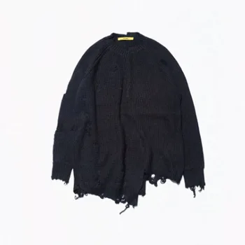 Men ripped destroyed hole asymmetrical design patchwork knitted women couple harajuku pullover hip hop punk knitwear 
Men ripped destroyed hole asymmetrical design patchwork knitted women couple harajuku pullover hip hop punk knitwear