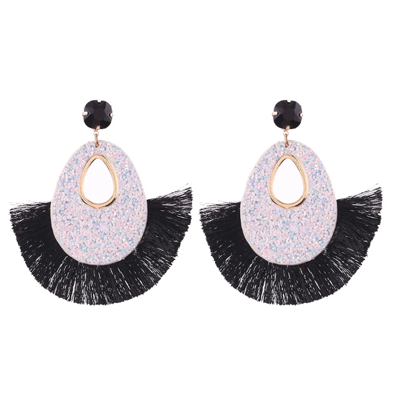 Earrings for women Oorbellen boho Black White