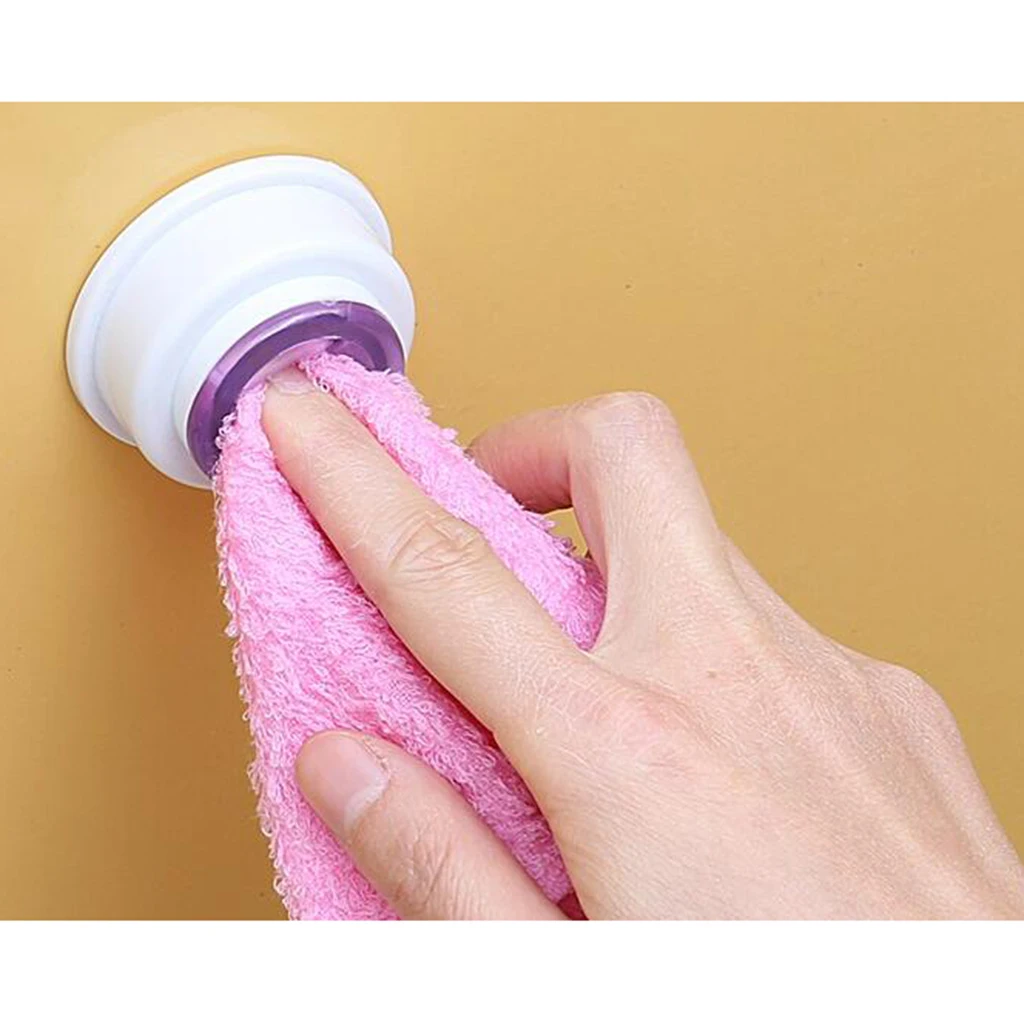 Push & Grip Round Tea Towel Holder for Kitchen Bathroom Use, 5.3x2.5cm, Pink, Green, Yellow, Purple Push & Grip Round Tea Towel Holder for Kitchen Bathroom Use, 5.3x2.5cm, Pink, Green, Yellow, Purple