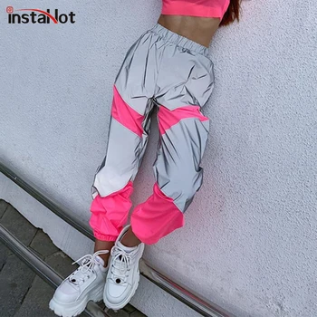 InstaHot Splice Reflective Flash Jogging Cargo Pants Women Tapered Carrot Trousers Women Casual Loose Elastic Waist Capris
InstaHot Splice Reflective Flash Jogging Cargo Pants Women Tapered Carrot Trousers Women Casual Loose Elastic Waist Capris