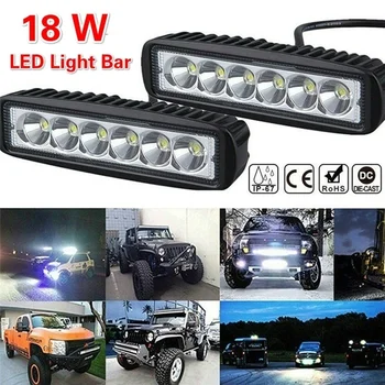 2 Pcs 18W LED Work Light Bar Spotlight Flood Lamp Driving Fog Offroad LED Work Car Light
2 Pcs 18W LED Work Light Bar Spotlight Flood Lamp Driving Fog Offroad LED Work Car Light