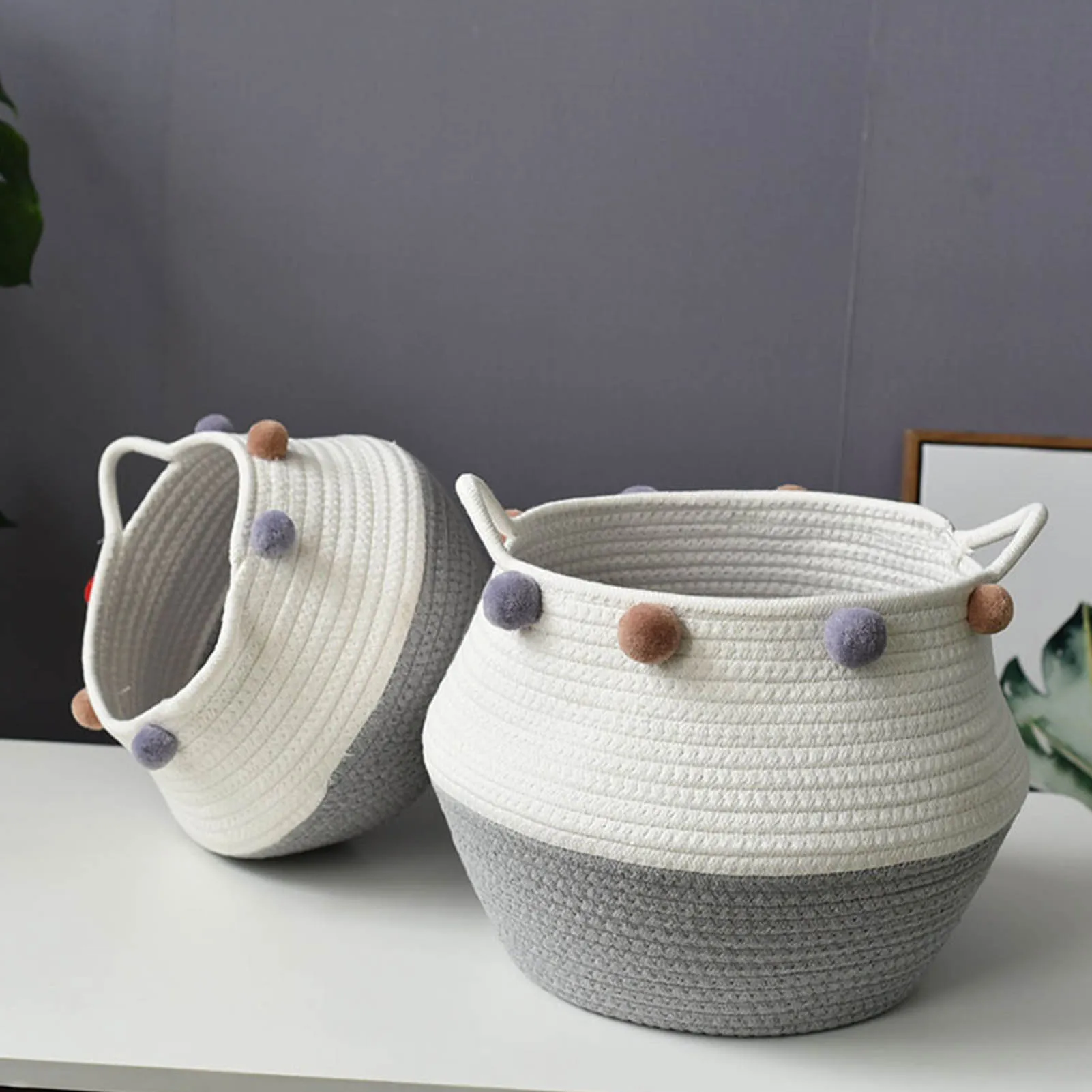 Hand-woven Storage Basket Cotton Rope Art Storage Bucket Simple Desktop Container Home Decoration Garden Flower Pot Planter
Hand-woven Storage Basket Cotton Rope Art Storage Bucket Simple Desktop Container Home Decoration Garden Flower Pot Planter