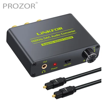 PROZOR 192kHz DAC Digital to Analog Audio Converter Coaxial Toslink to Analog Stereo L/R RCA 3.5mm Audio Adapter Power ON or OFF
PROZOR 192kHz DAC Digital to Analog Audio Converter Coaxial Toslink to Analog Stereo L/R RCA 3.5mm Audio Adapter Power ON or OFF