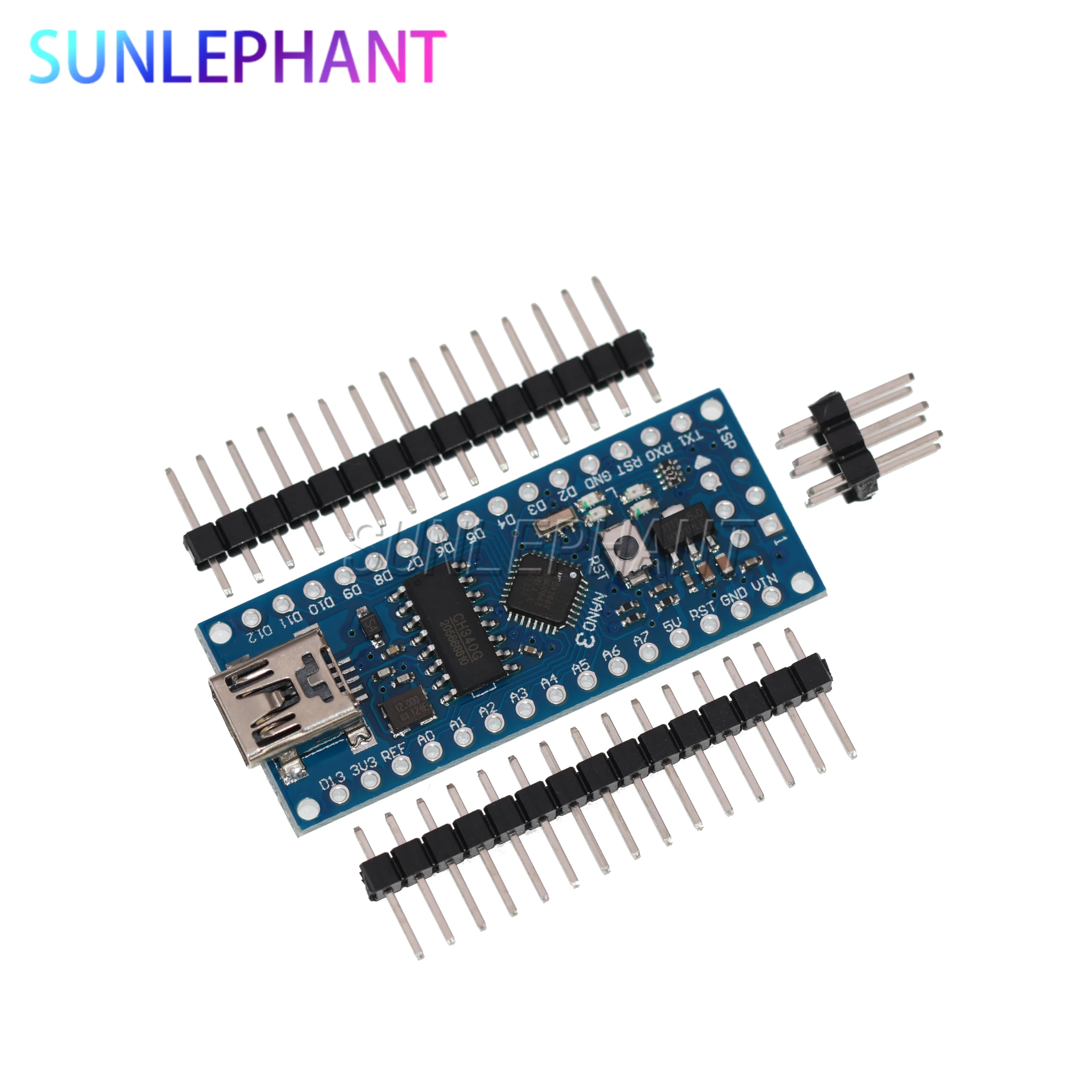 Плата ATmega168 CH340 CH340G Nano V3.0 3 0 Mini USB UART 16 МГц В 5 микроконтроллер модуль