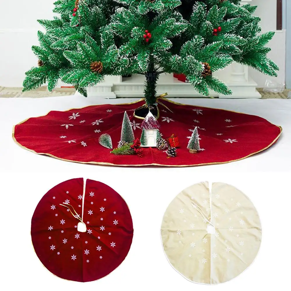 120cm Snowflake Pattern Linen Tree Skirt Home Party Christmas Decorative Supplies
120cm Snowflake Pattern Linen Tree Skirt Home Party Christmas Decorative Supplies
