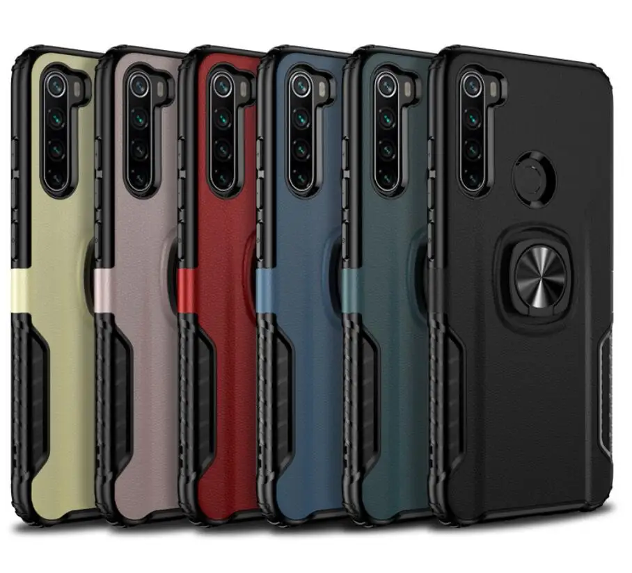 Чехол с подставкой для Xiaomi Redmi Note 8 Pro магнитный бронированный ударопрочный