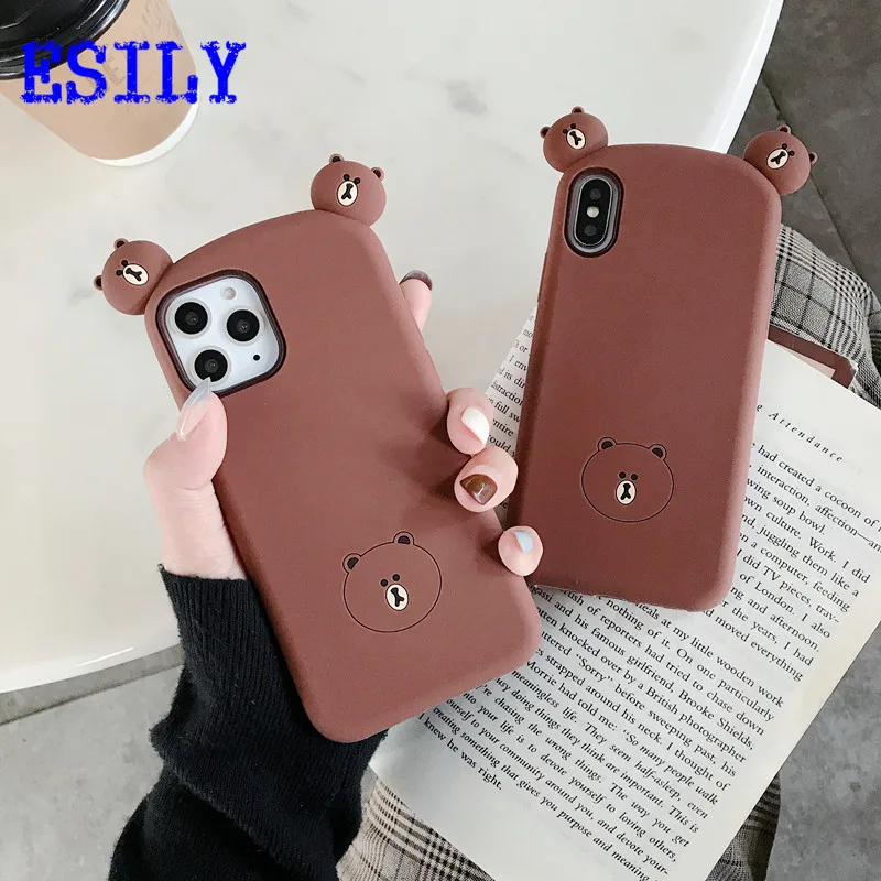Cute 3D Brown Bear Phone Cases For iphone 6s 6 7 8 Plus X Xs XR XsMax New iphone 11 pro max Korean Style Back Cover
Cute 3D Brown Bear Phone Cases For iphone 6s 6 7 8 Plus X Xs XR XsMax New iphone 11 pro max Korean Style Back Cover