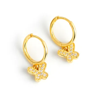 1Pair Fashion 925 Sterling Silver Earrings Golden for Women 2020 Trend Jewelry Butterfly Zircon Pendant Piercing Stud Earrings
1Pair Fashion 925 Sterling Silver Earrings Golden for Women 2020 Trend Jewelry Butterfly Zircon Pendant Piercing Stud Earrings